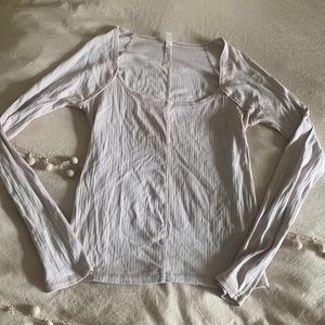 Free People blush pink long sleeve top size medium